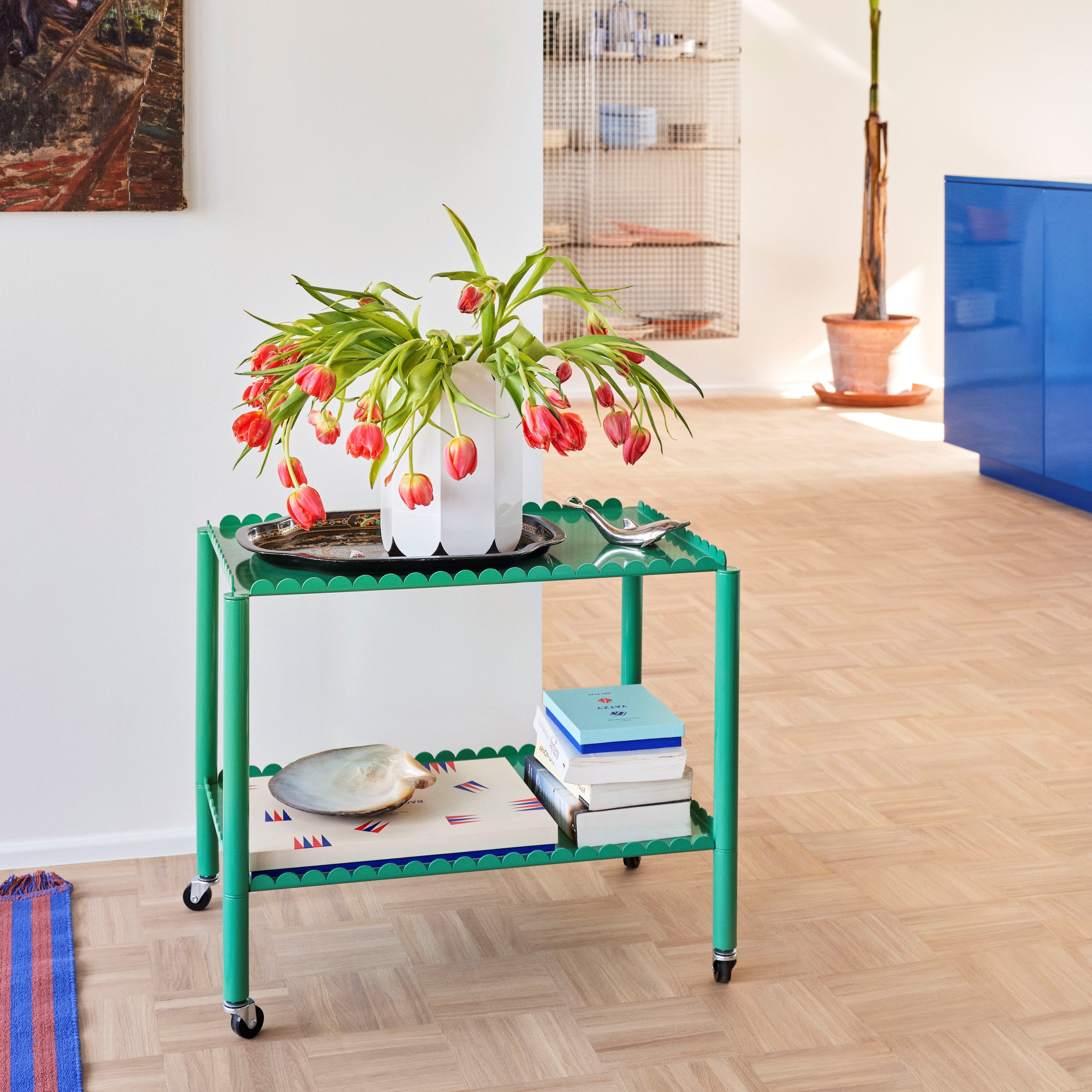 HAY Arcs Trolley Low Bijzettafel - Jade Green