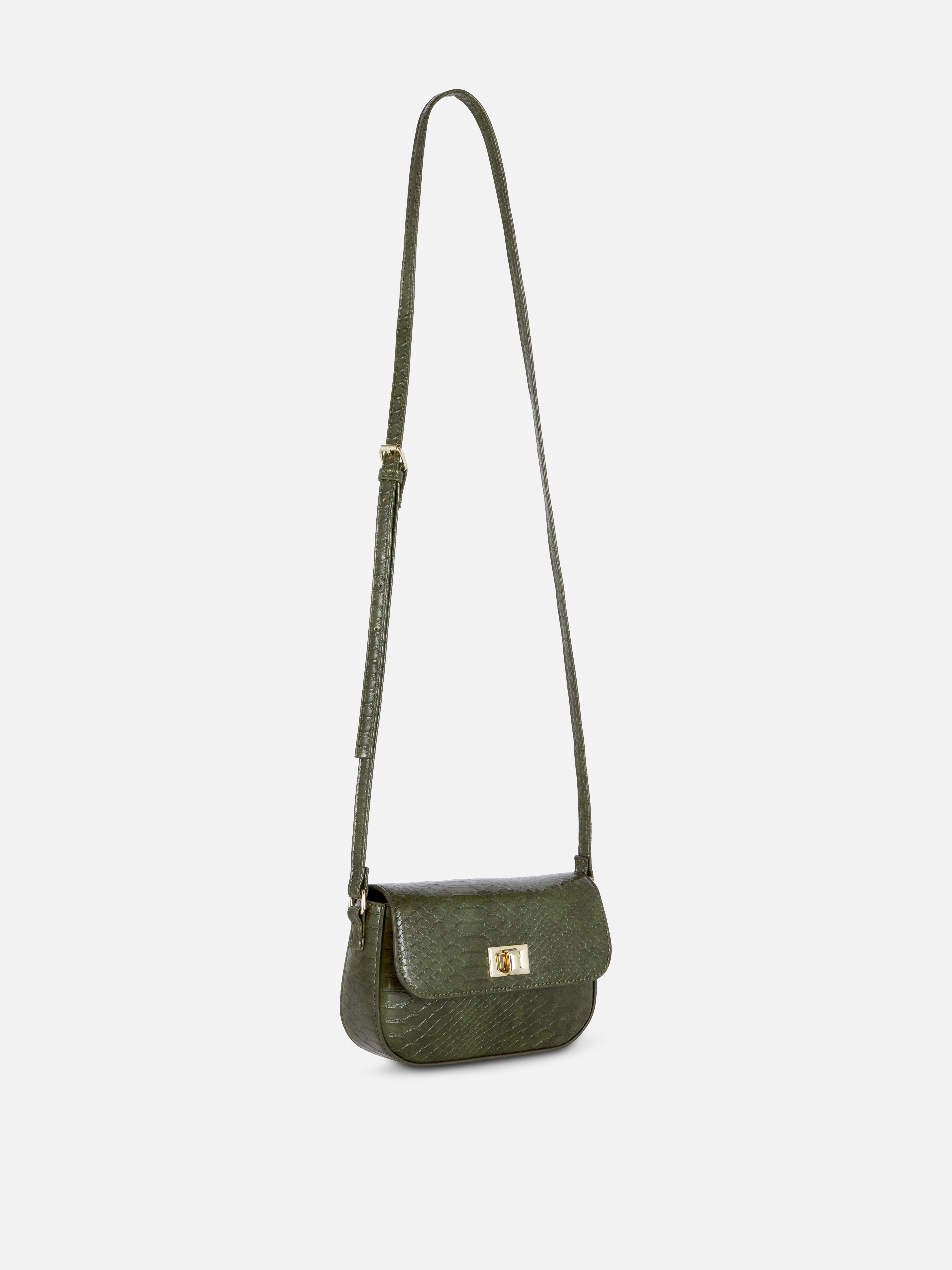 Faux Croc Mini Crossbody Bag