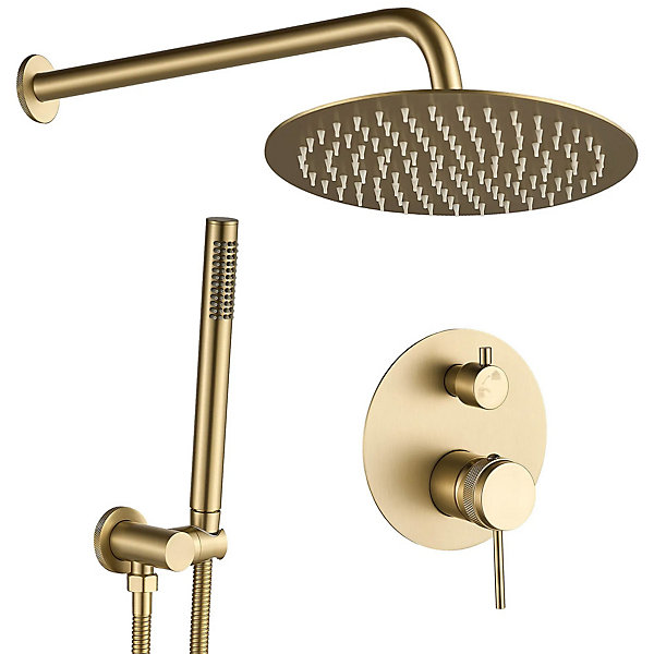 Kit De Douche Encastré Rea Lungo Grip Brush Gold   Box