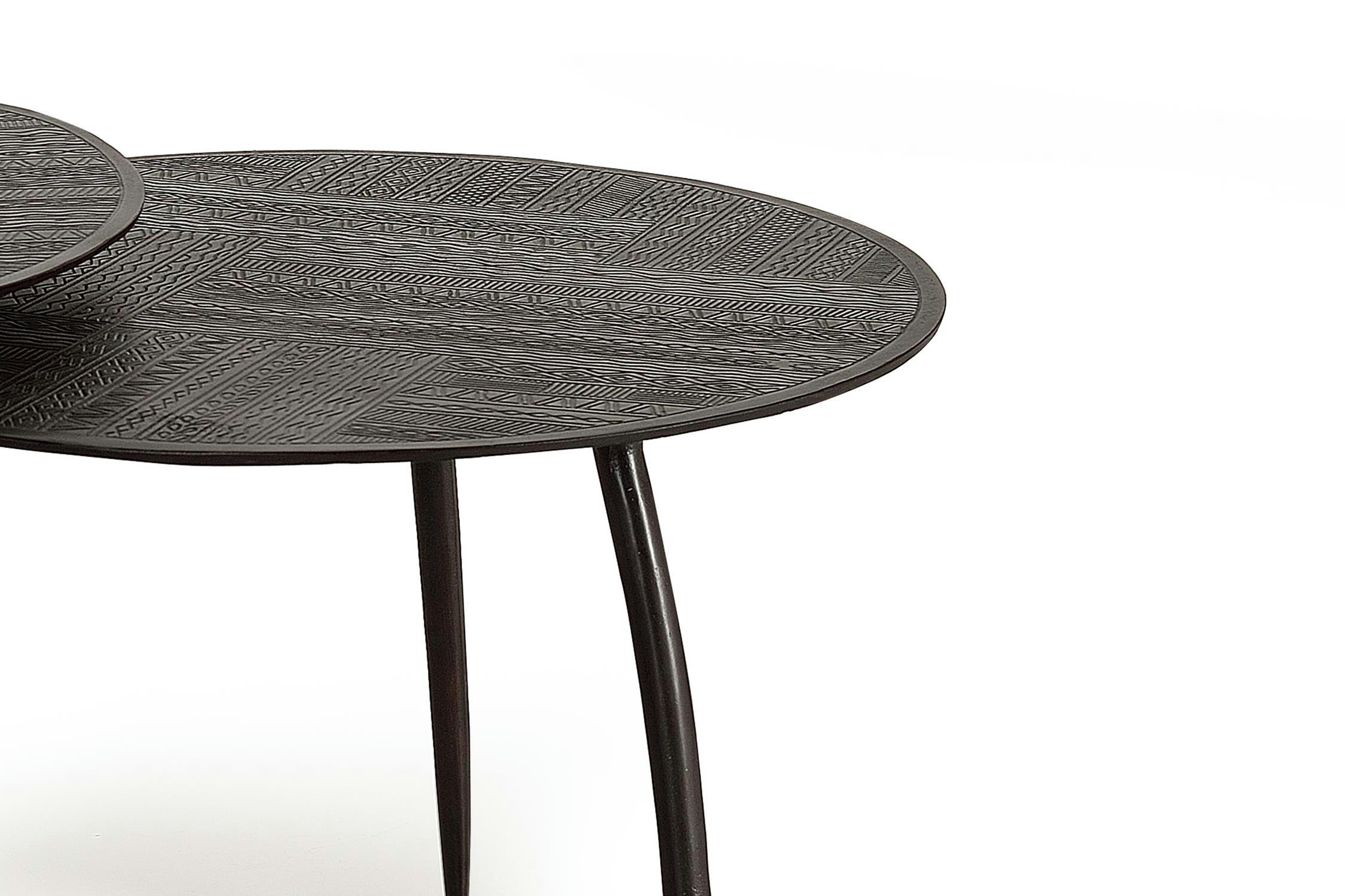 - Set de 2 tables basse en bois de manguier