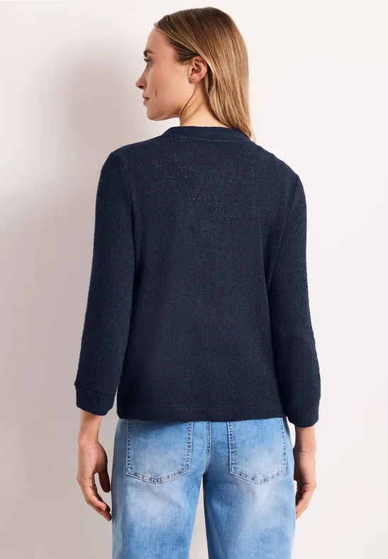 Langarm Jacke im Strick-Look