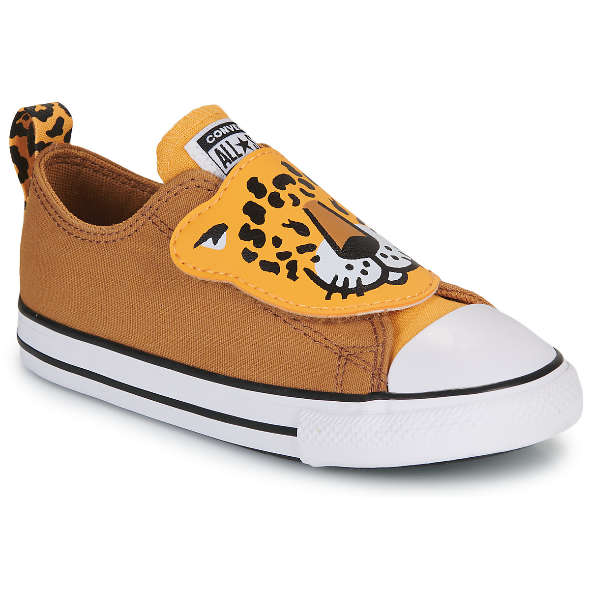 Converse - CHUCK TAYLOR ALL STAR ONE STRAP LEOPARDS EASY-ON - Brown / Yellow