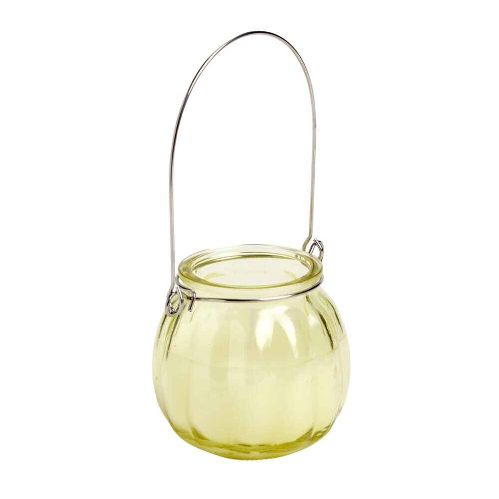 Bougie citronnelle dans verre à suspendre Ø8x7cm (3 modèles)