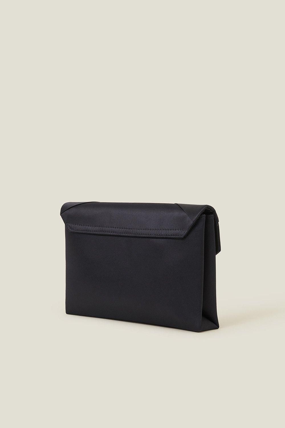 Accessorize Woven Satin Envelope Clutch Bag