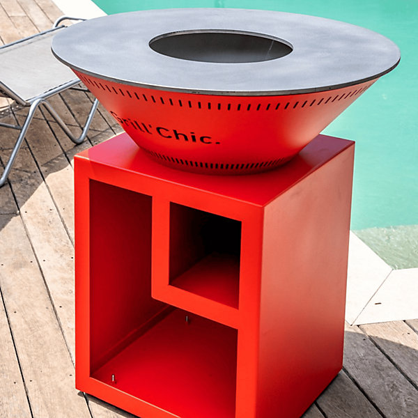 Brasero Classique Aluminium 103 Rouge Double Cuve