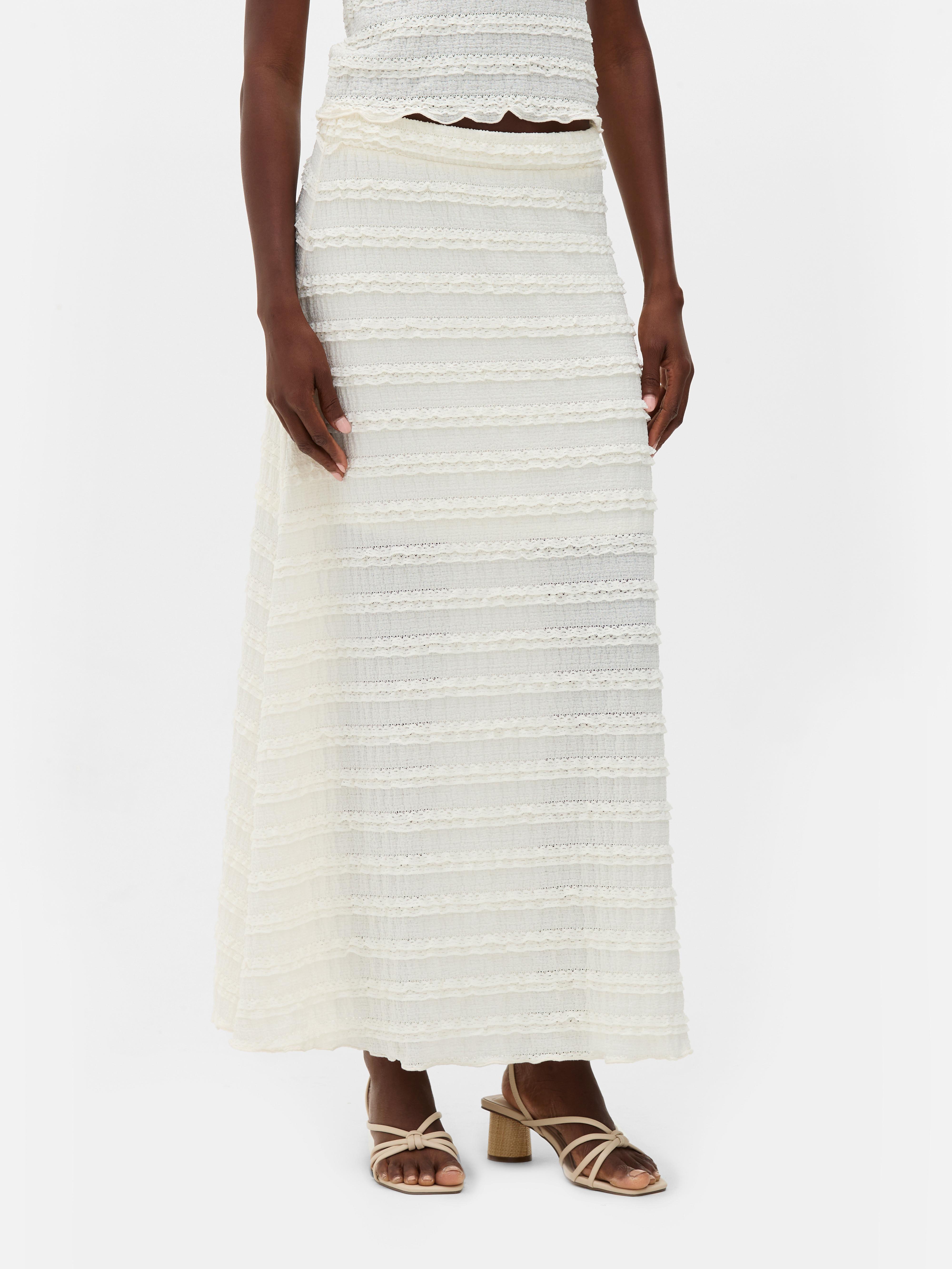 Sheer Lace Maxi Skirt