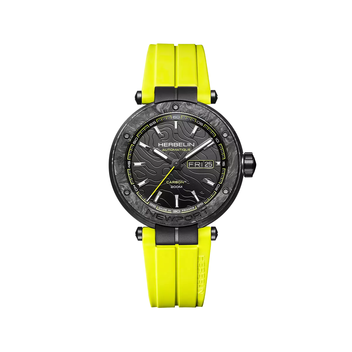 NEWPORT – CARBONE TITANE AUTOMATIQUE – JAUNE