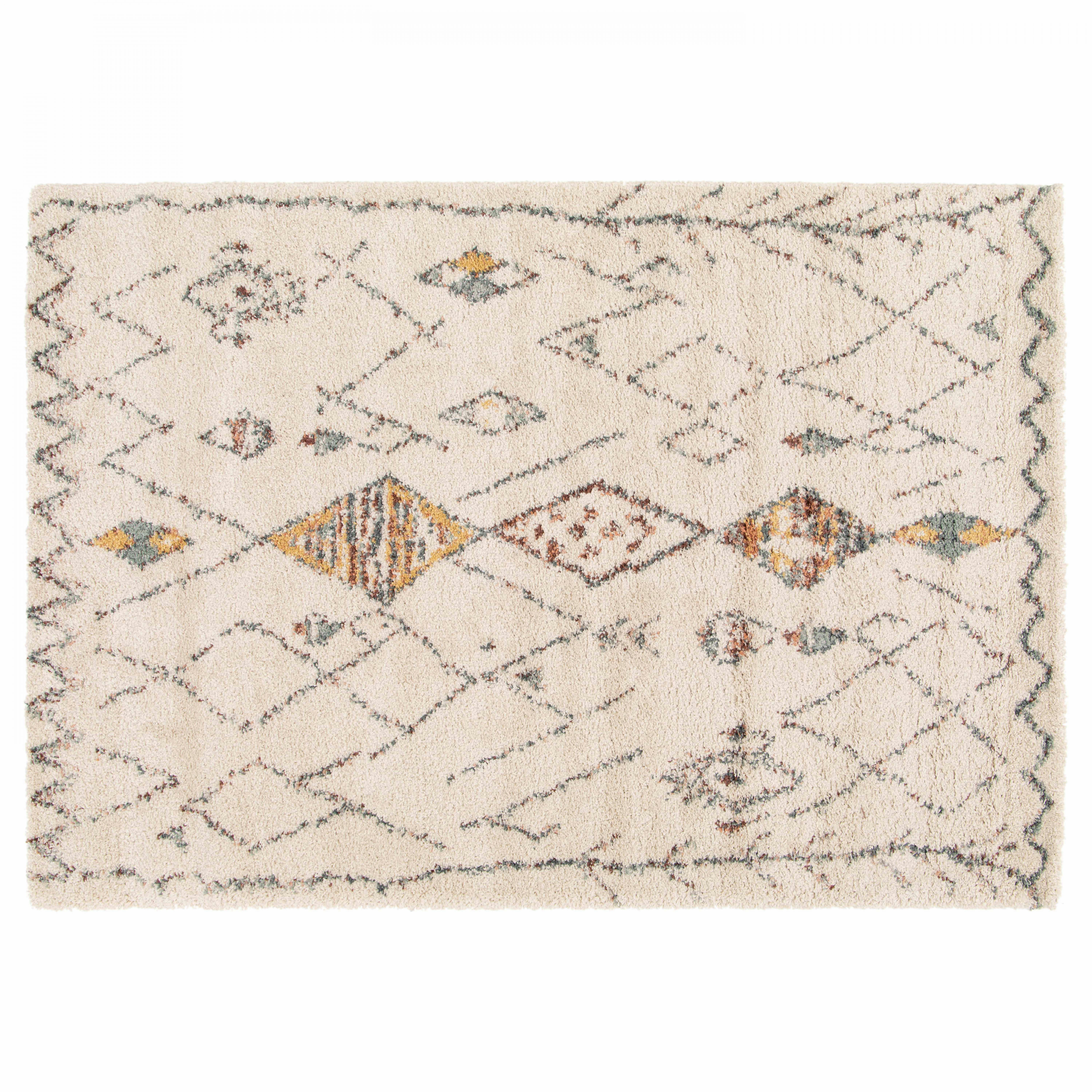 CALISTA - Tapis rectangulaire en polypropylène motif ethnique 120 x 170 cm