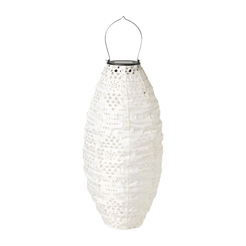 Solar barok lampion ovaal - wit - &Oslash;20x42 cm