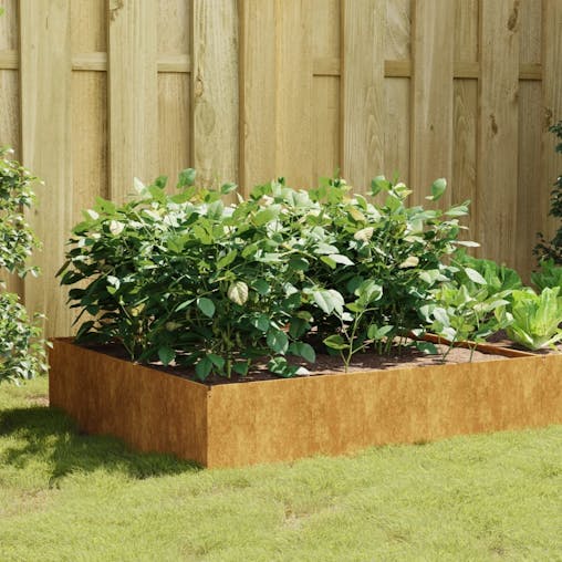 NNEVL Garden Raised Bed 100x100x41 cm Corten Steel