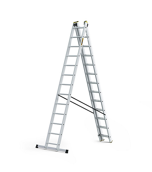 échelle multifonction en aluminium DRABEST professionnelle 3x13 marches 150 kg 1 pièce
