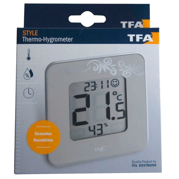 Thermo-Hygrometer, Breite: 10,5 cm, Temperaturbereich: -20 bis 50 °C