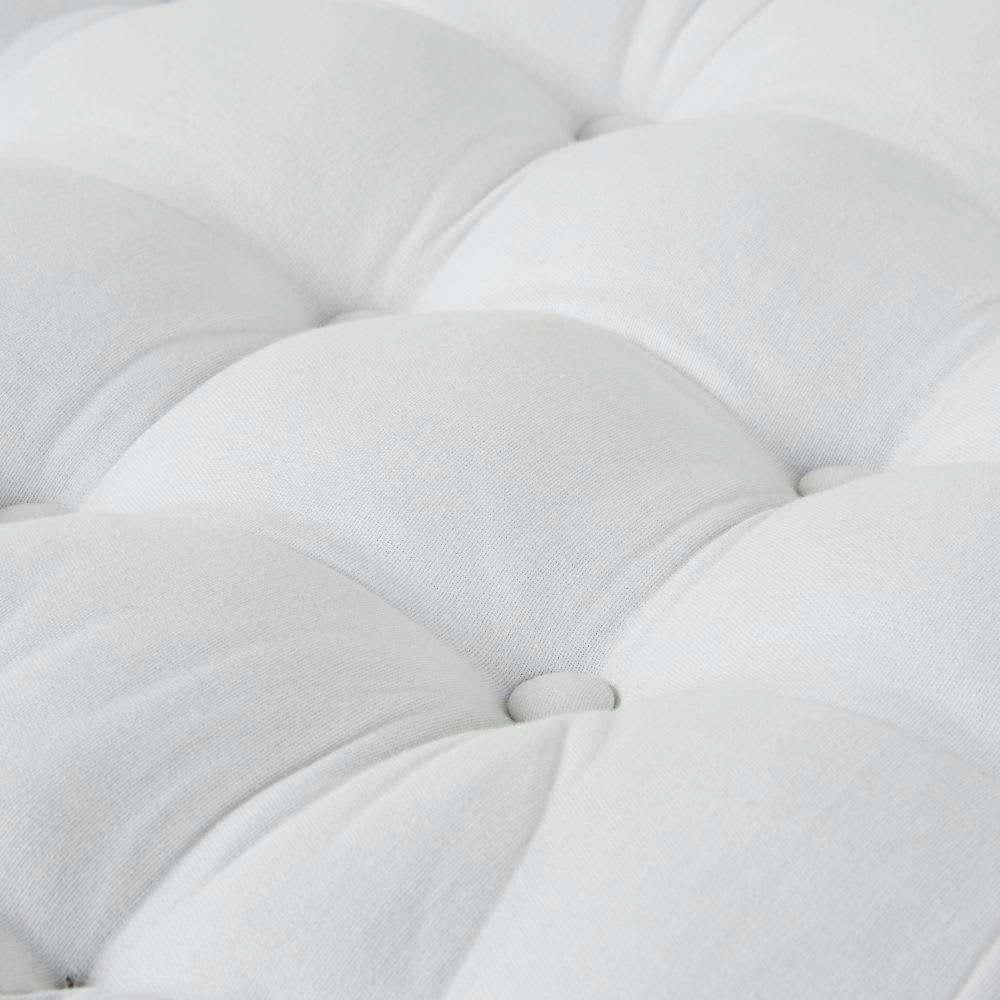 - Matelas de sol en coton recyclé capitonné écru 70x190