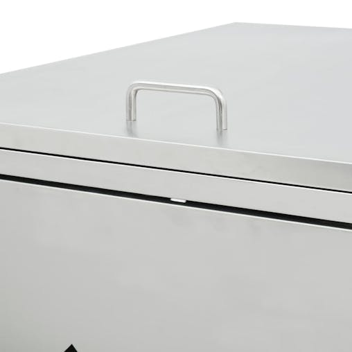NNEVL Quadruple Wheelie Bin Shed 240 L Stainless Steel