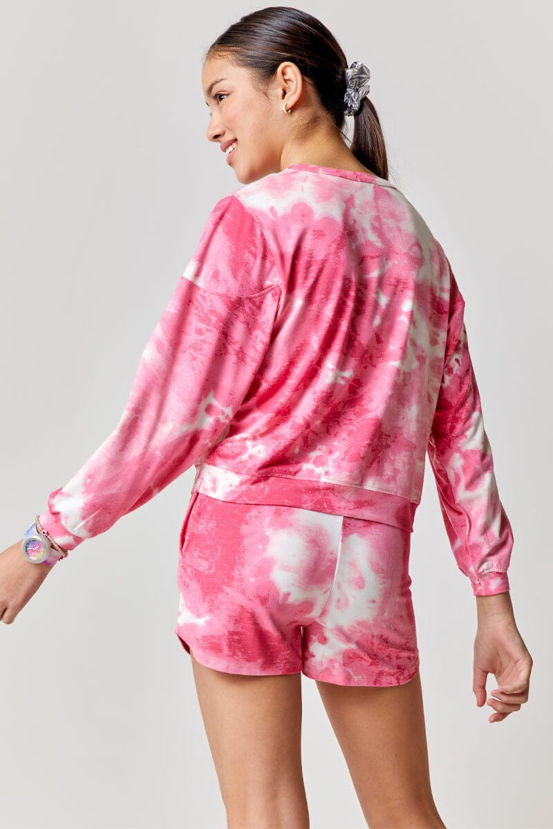 Hello Franki Tie-Dye Crew-Neck Sweatshirt for girls