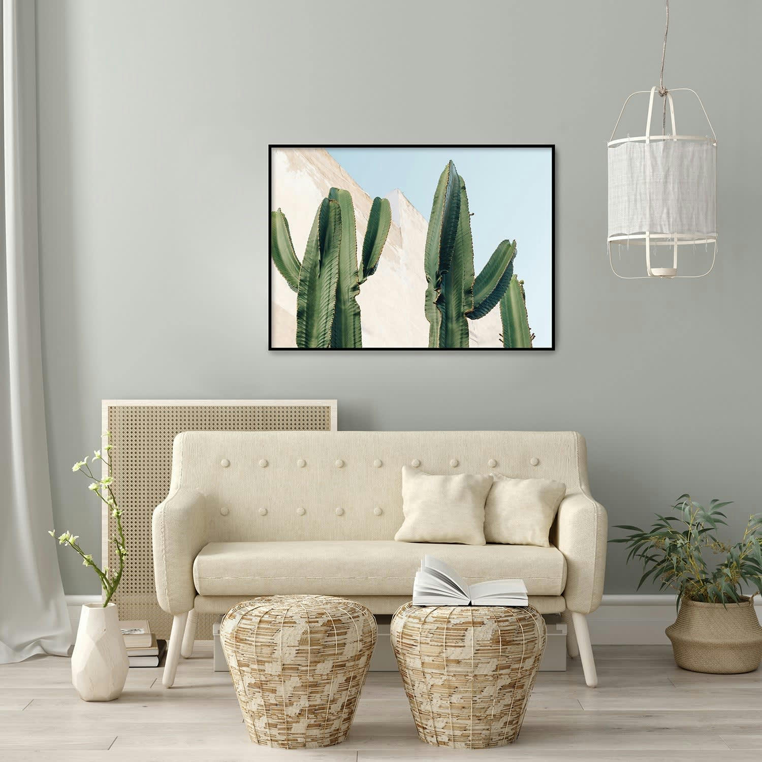 CACTUS - Affiche avec cadre noir - Cactus - 30x40