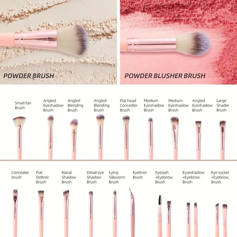 Dyzi 40-Piece Makeup Brush Set Soft Brushes Beauty Blender & Puffs | Perfect Gift