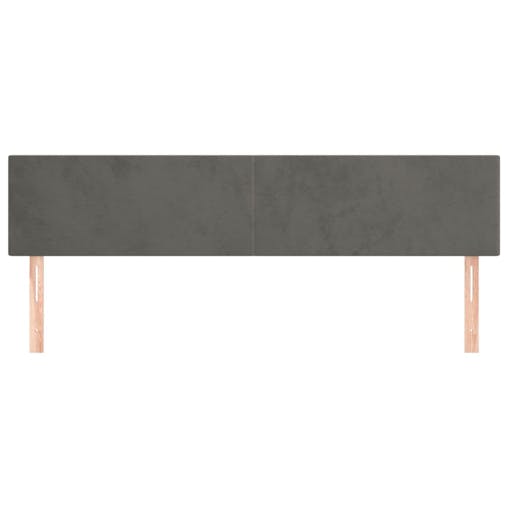 NNEVL Headboards 2 pcs Dark Grey 80x5x78/88 cm Velvet