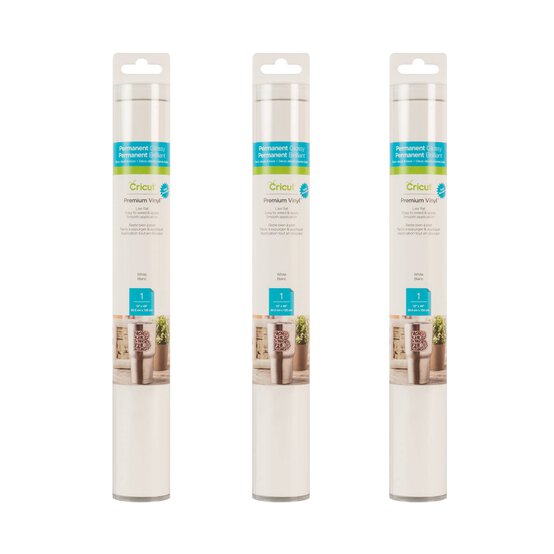 Cricut White Permanent Vinyl 3 Pack Bundle
