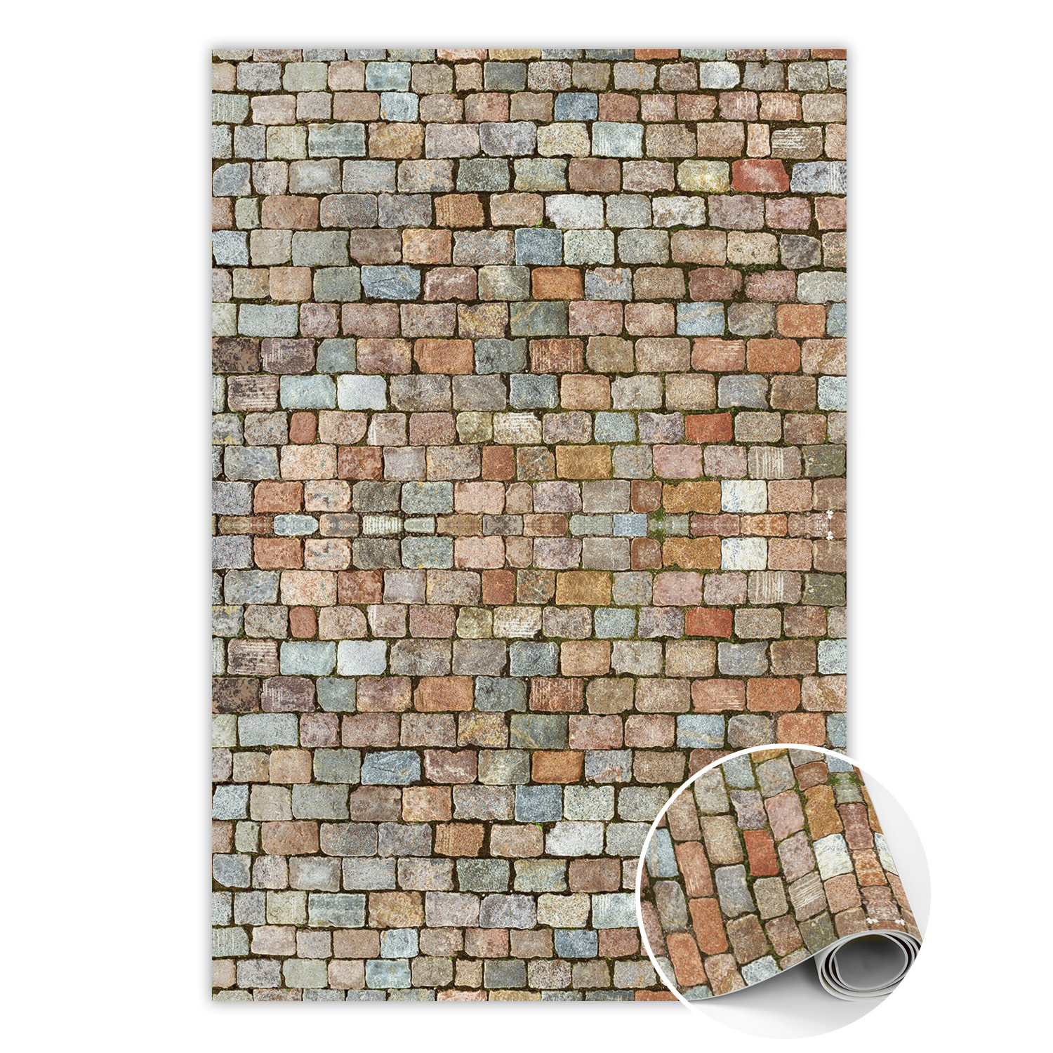 Dywan winylowy do domu Kostka betonowa 60 x 90 cm