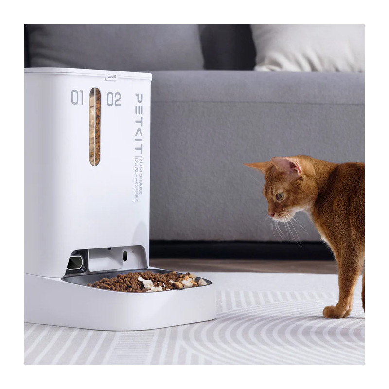 Distributeur de croquettes connecté YumShare Dual-hopper avec caméra PETKIT