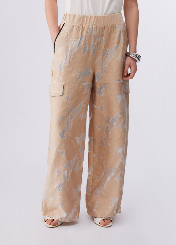 Pantaloni in organza jacquard