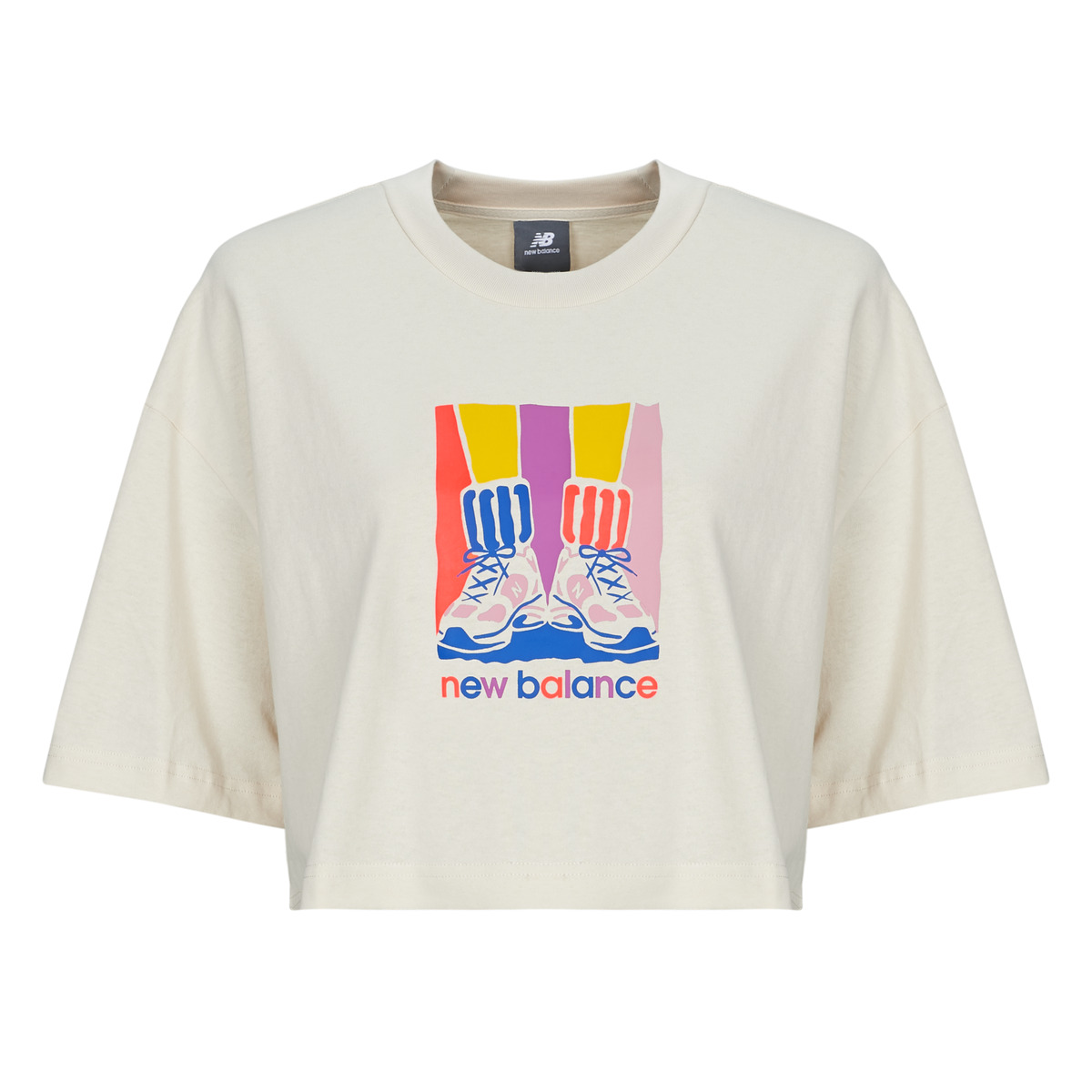 New Balance - ATHLETICS GRADIENT SHOES T-SHIRT - Beige