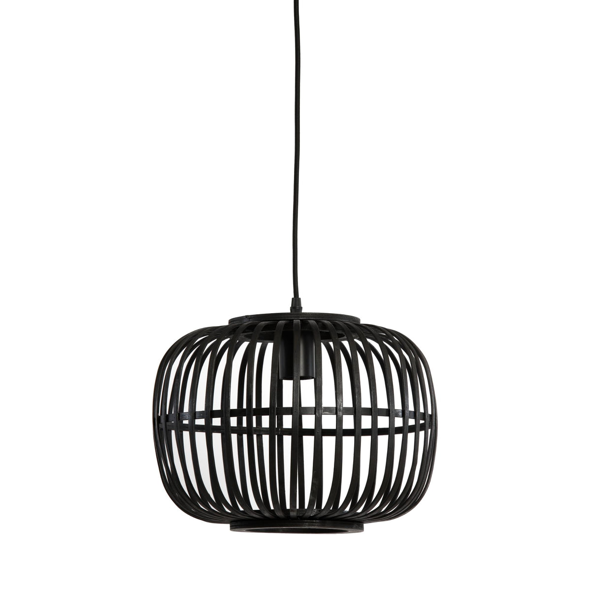 Luqaza hanglamp Sassa - zwart - Ø34cm