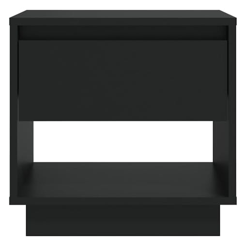NNEVL Bedside Cabinet Black 45x34x44 cm Chipboard