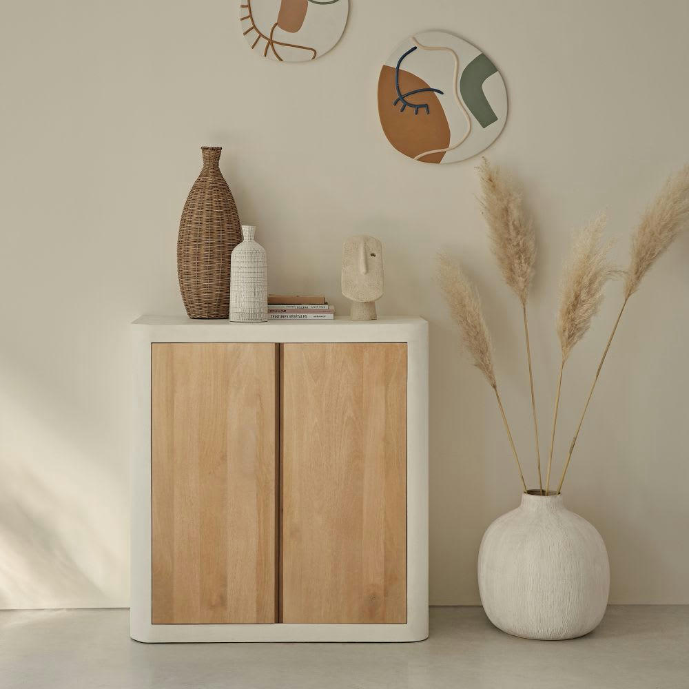 SARTENE - Vase en dolomite écrue H40