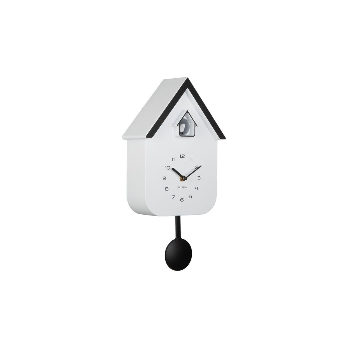 Karlsson wandklok Dupla Color Cuckoo - wit - Ø21.5cm