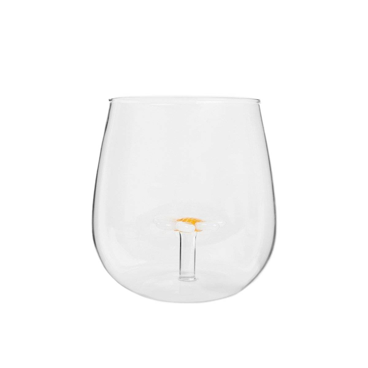 Szklanka ULME ze stokrotką w środku bez ucha 0,4 l HOMLA