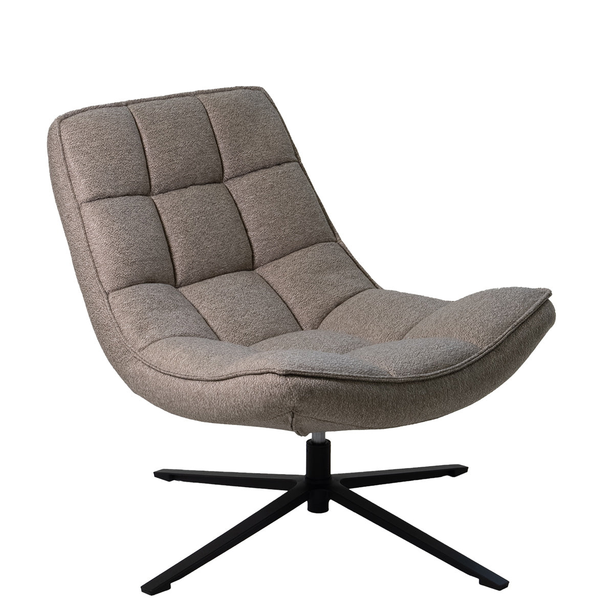 Giga Meubel Fauteuil Mattis - Stof/Metaal - Taupe