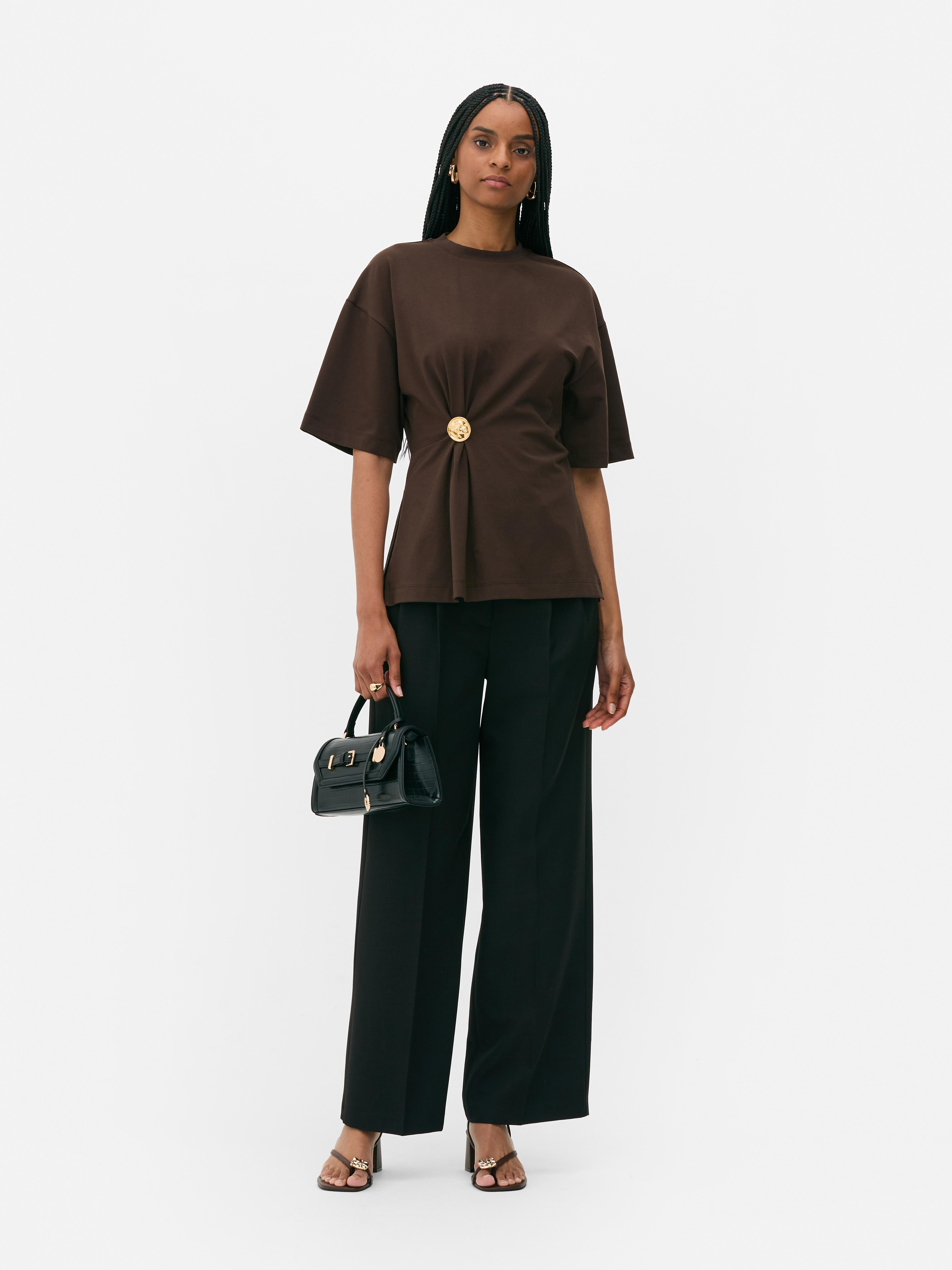 Cotton Rich Cinched Waist Top