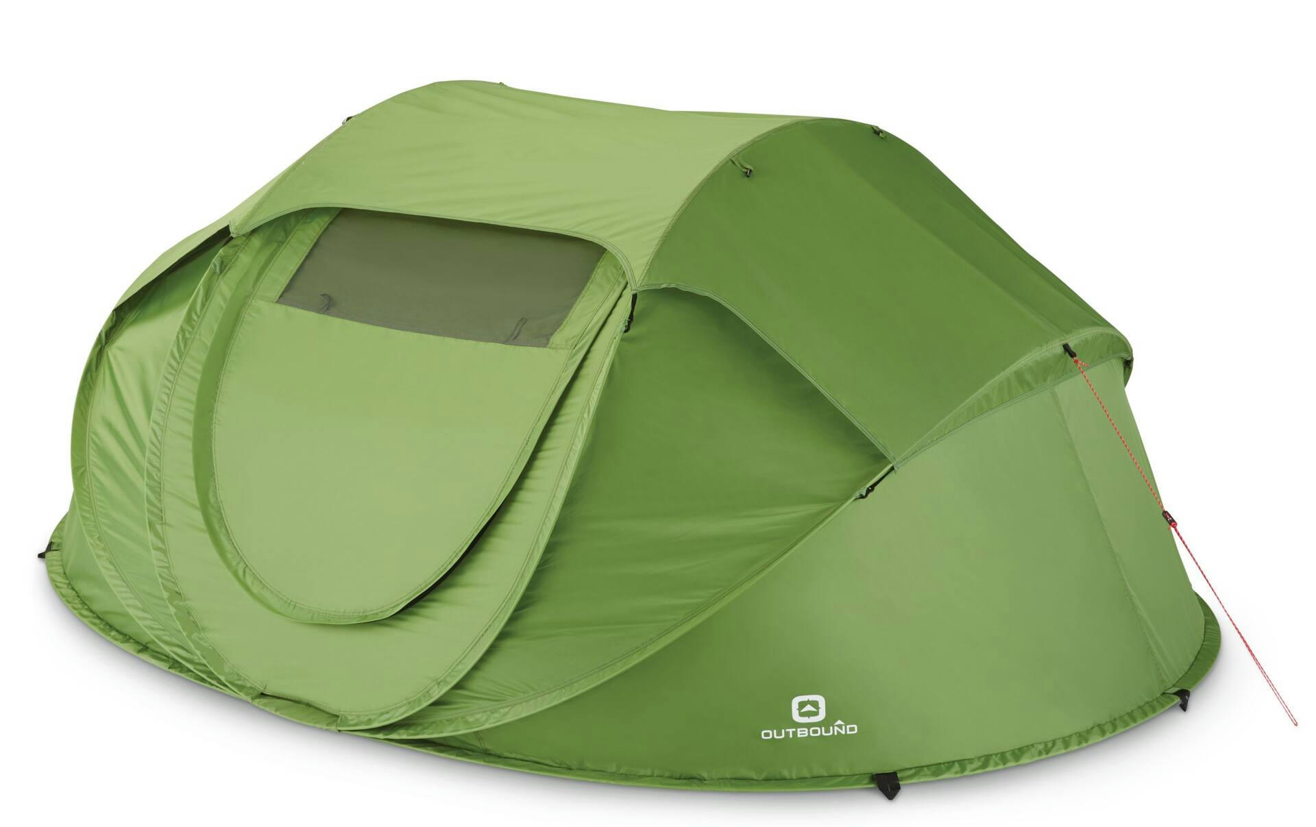 Outbound 4-Person 1-Piece Hoop Frame Instant Pop-Up Camping Dome Tent w/ Rain Fly & Carry Bag
