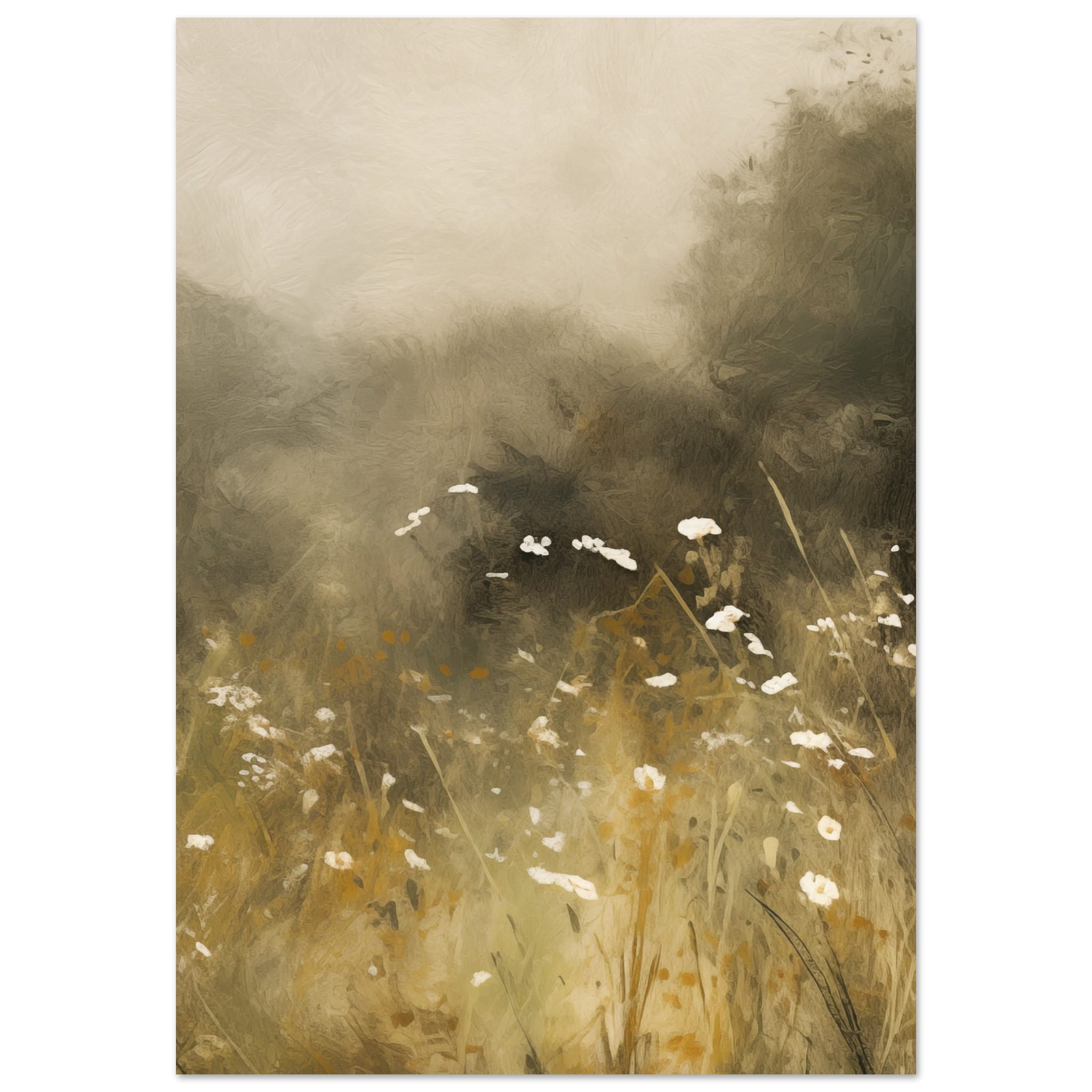 Artfulprints Poster Abstract - Floral essence  - 70x100 cm - Groen