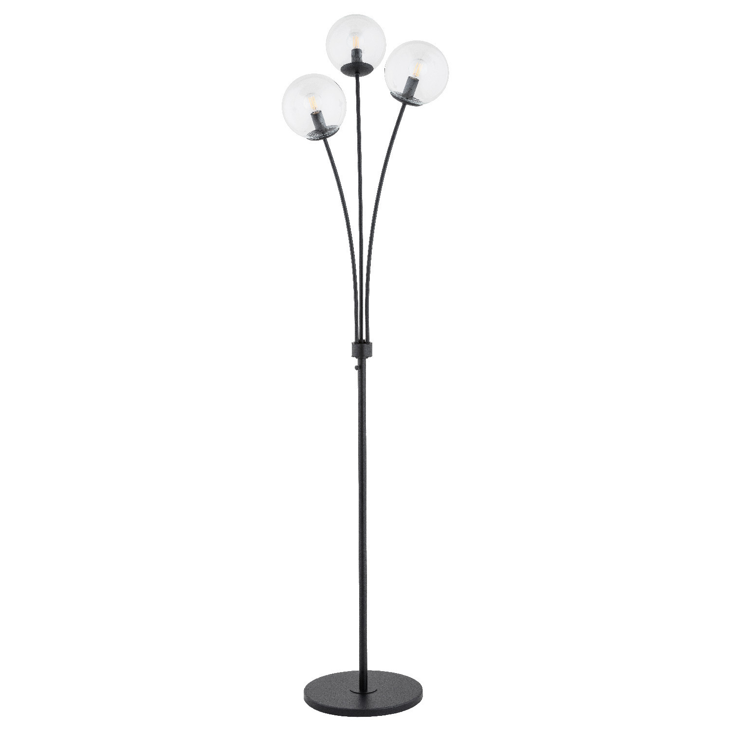 Lampa podłogowa czarna SEBIA 3xE14x10W wym:175x45x45cm Alfa