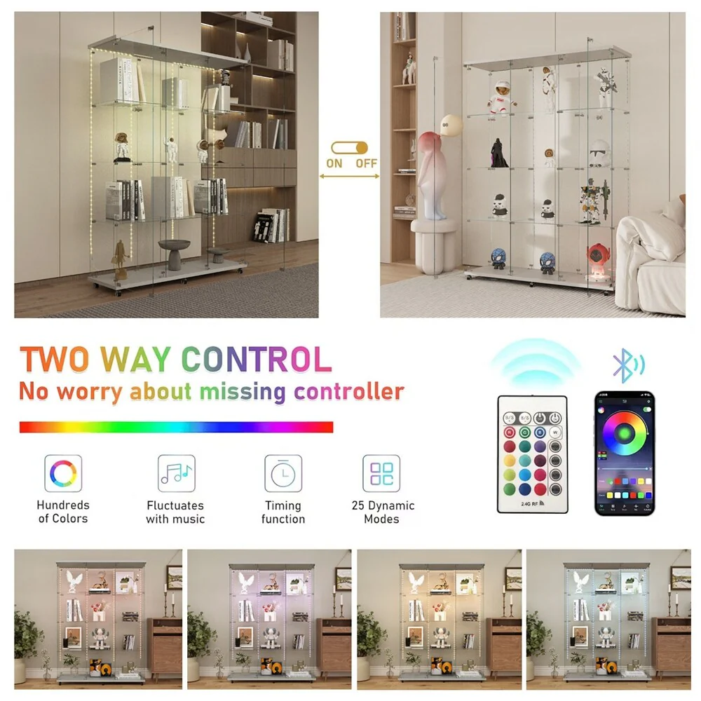 Tempered Glass Display Cabinet,Storage Cabinet,File Cabinet,with LED