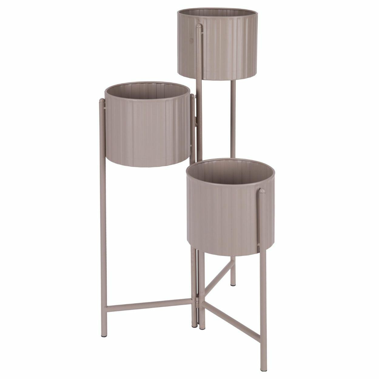 Zestaw donic na stojakach VESSIA Trio Taupe metalowe 3 szt.