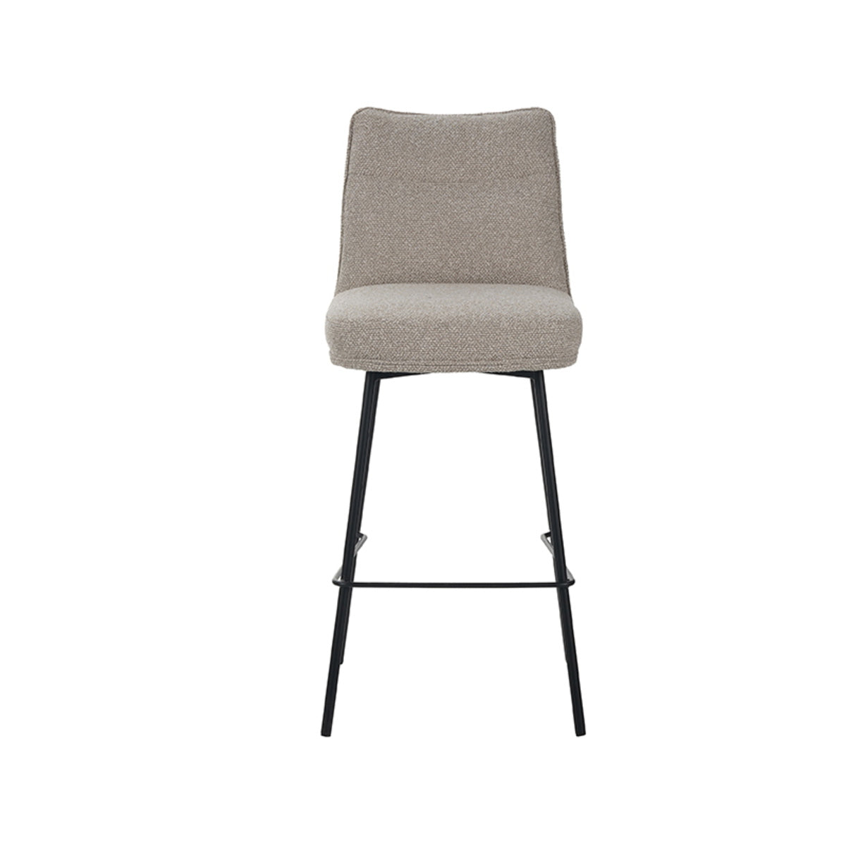 LABEL51 Barkruk Lennon - Naturel Bouclé - Zithoogte 78cm - Set van 2