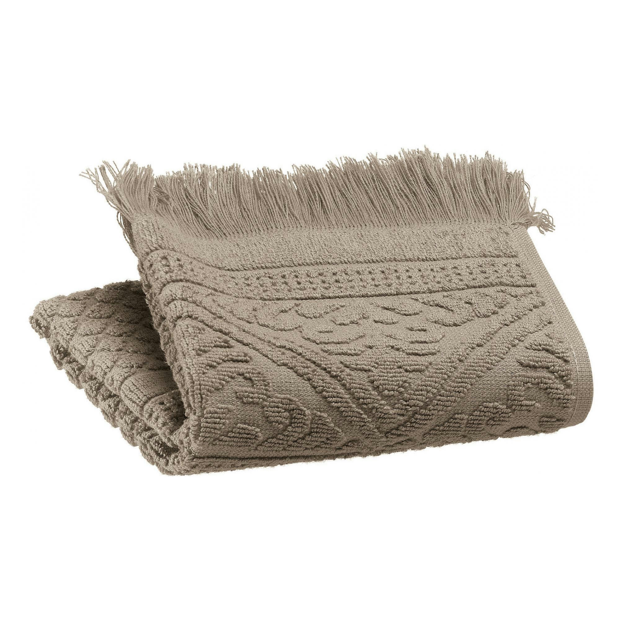 ZOE - Serviette invité uni  en coton chamois 30 x 50