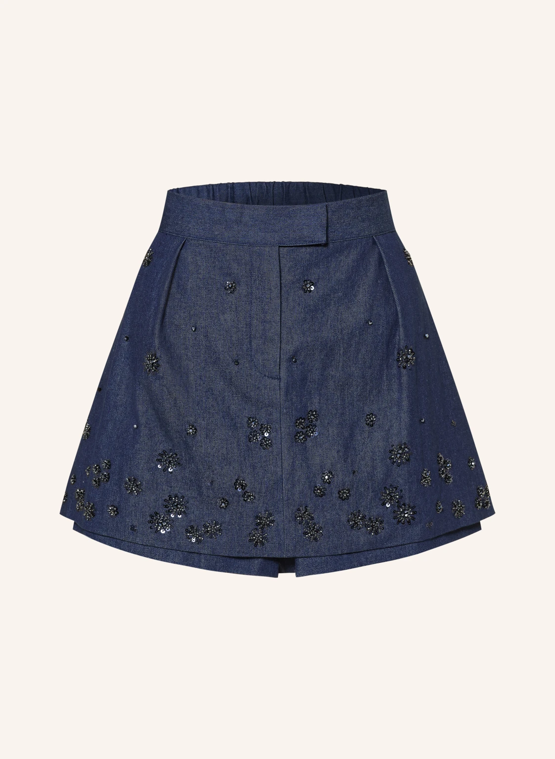 maje Jeansskort mit Pailletten