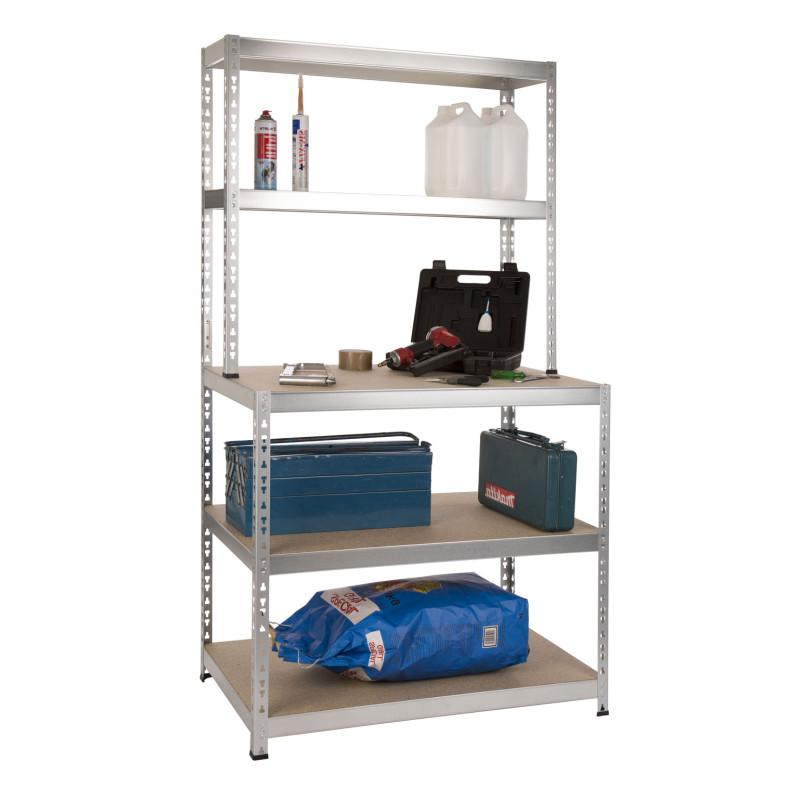 Étagère de rangement Heavy Duty 180 x 101 x 30/60 cm PRACTO HOME