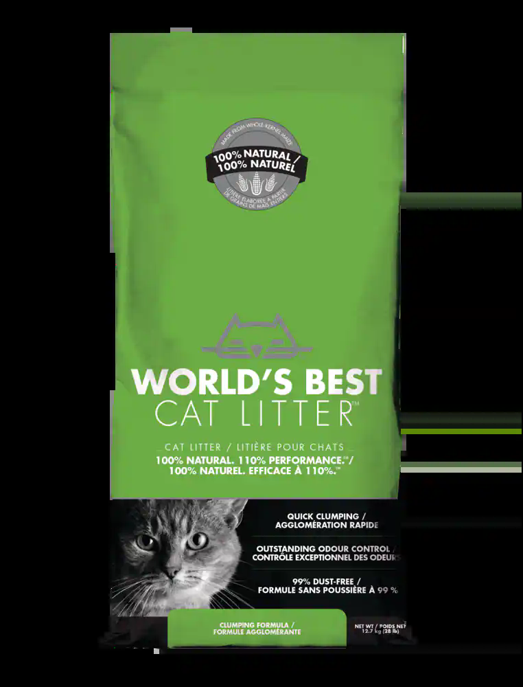 World's Best Natural Clumping Cat Litter Formula, Unscented, 12.7-kg