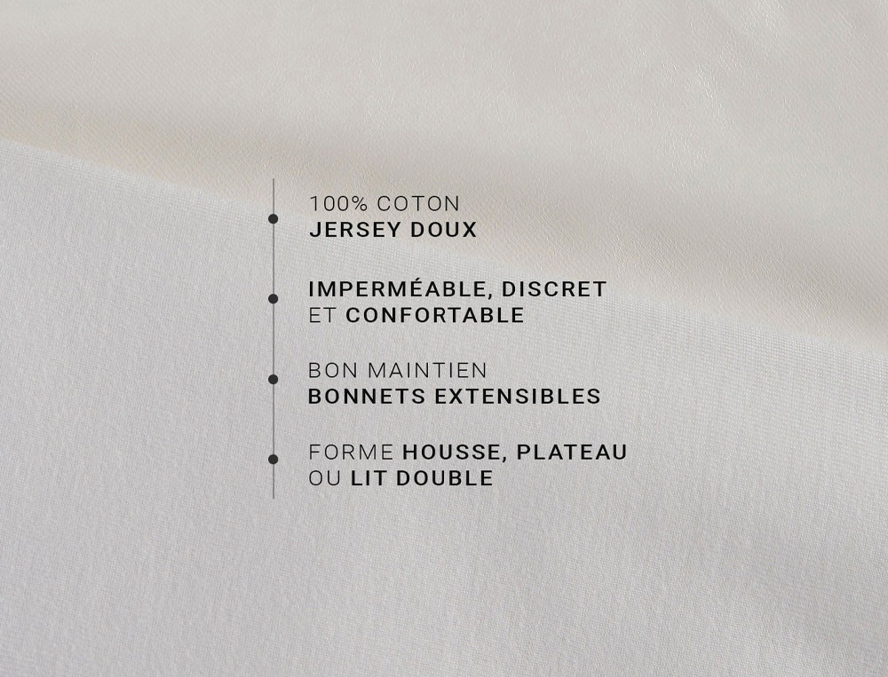 Protège-matelas imperméableJersey extensible polyuréthane
