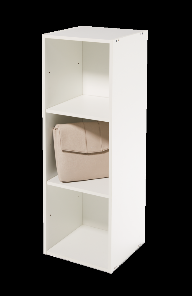 type A Stack Modular 3-Shelf Organizer, White