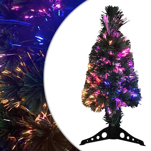 NNEVL Artificial Slim Christmas Tree with Stand 64 cm Fibre Optic
