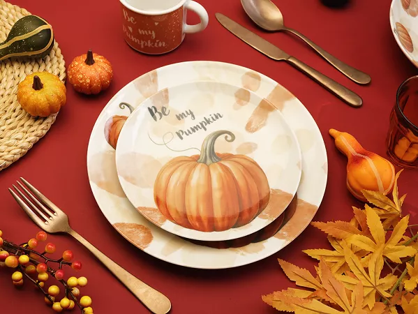 Serwis obiadowo - herbaciany na 6 osób (24 el.) Lubiana - Boss/Vanilla/Riva Be My Pumpkin