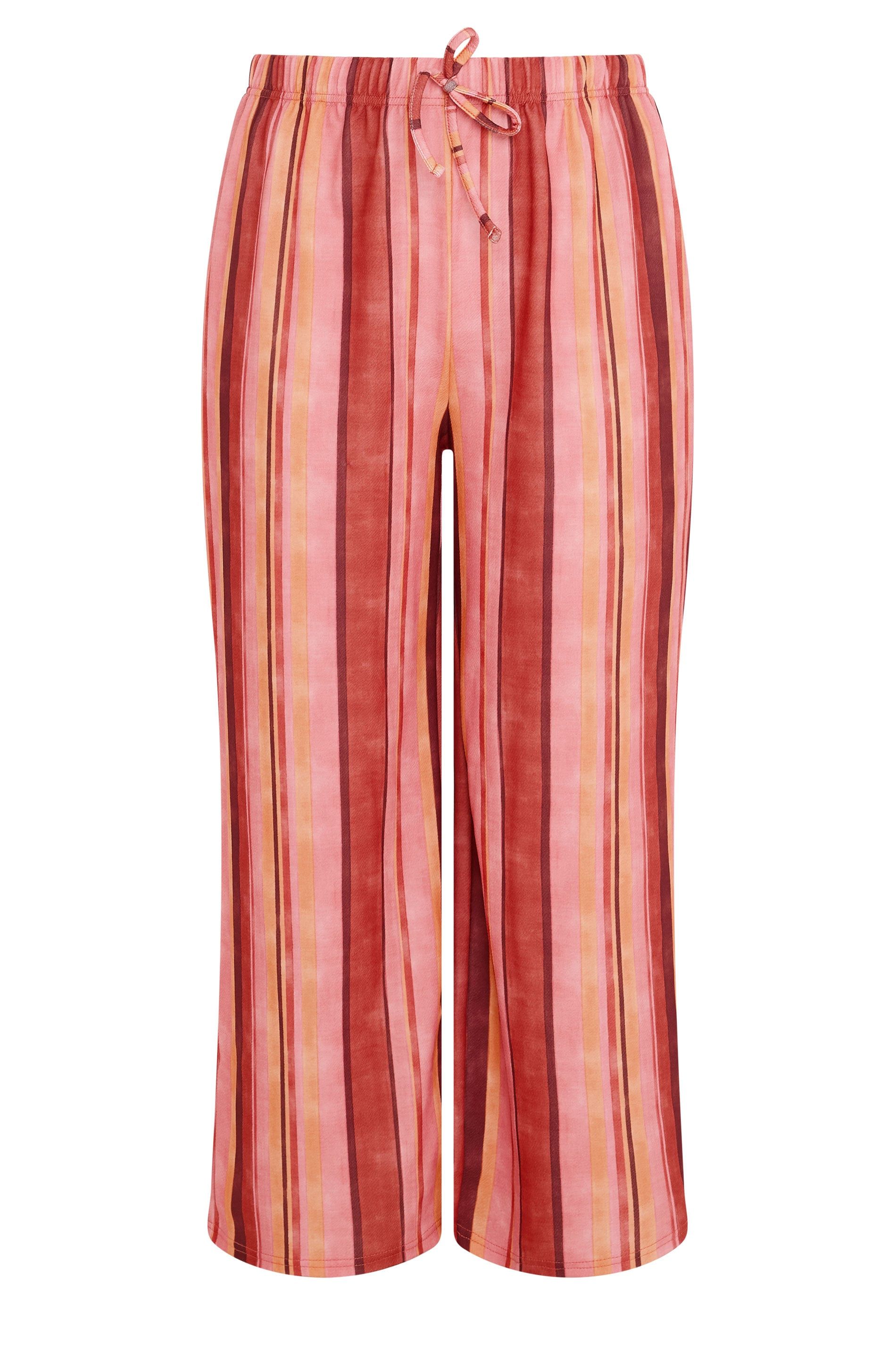 Yours Striped Wide Leg Trousers