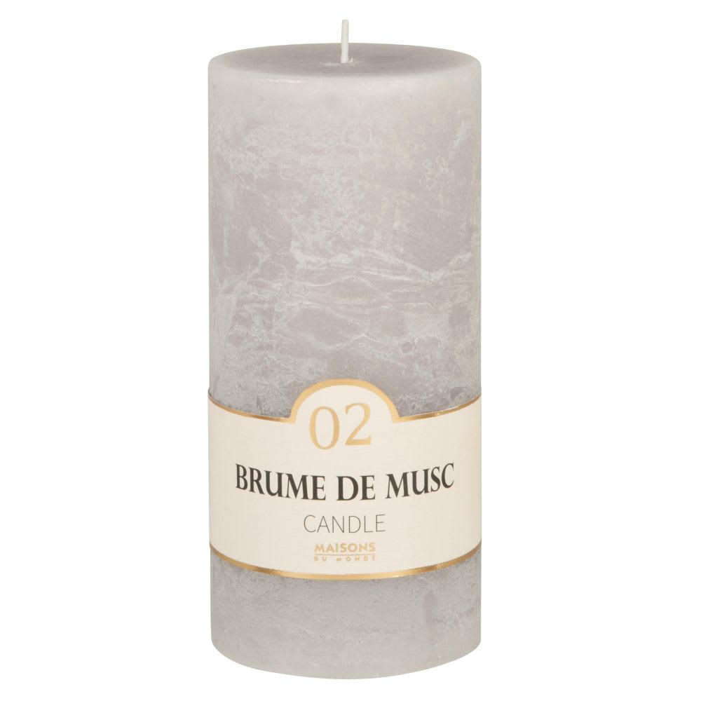 COLORAMA - Bougie parfumée grise H15, 490g